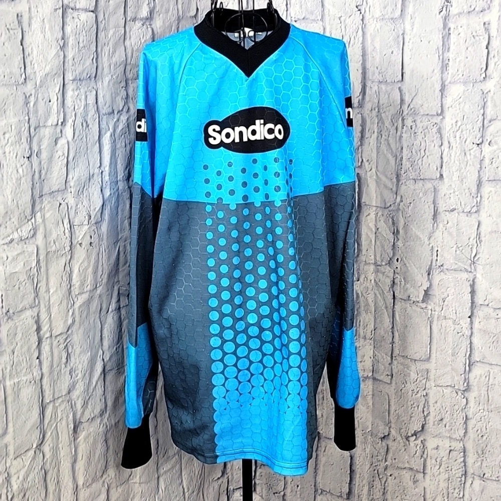 SONDICO Blue‎ and Black Soccer Goalie Jersey Medium